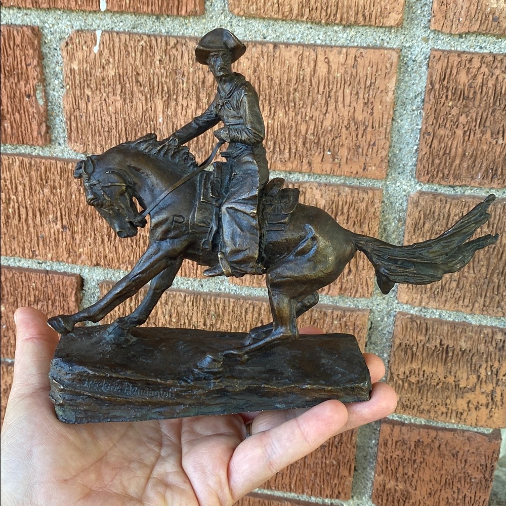 🐎FRANKLIN MINT Remington “The Mountain Man” &”THE COWBOY”Bronze Sculpture 🐎1988 - Picture 3 of 15